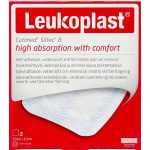 Leukoplast Cutmed Siltec B 10 x 10 cm, 2 stk (Udløb: 10/2025)